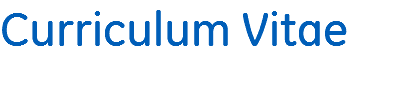 Curriculum Vitae